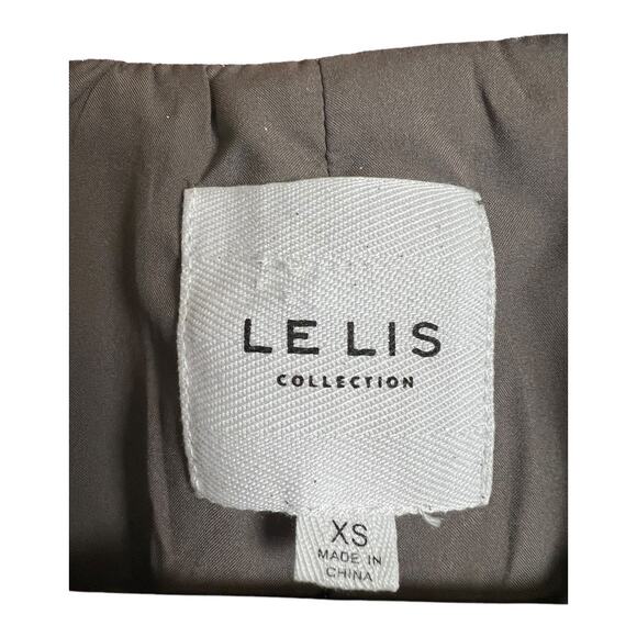 Le Lis Collection Single Breasted Blazer Brown Women's XS Office Work Metallic - Picture 3 of 7